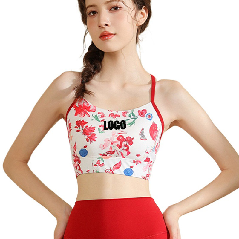 Yoga Fitness Logo - Yoga-BH mit individuellem LOGO für Damen,