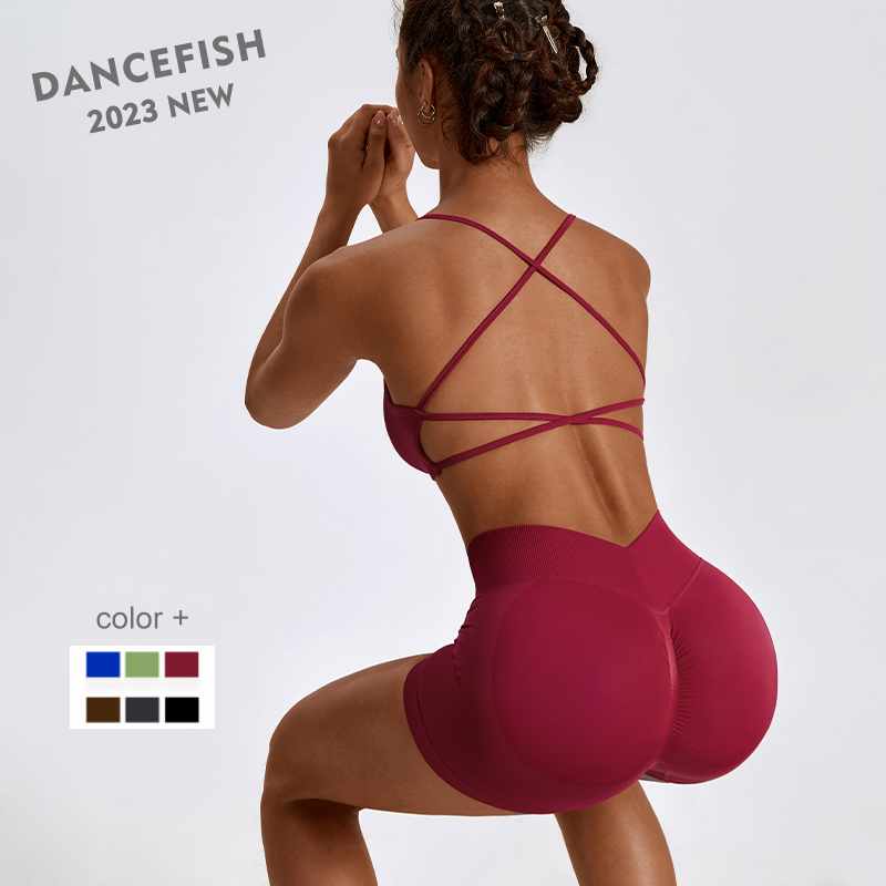 Yoga Daily Fitness - Dance fish Frauen nahtlose Schönheit zurück