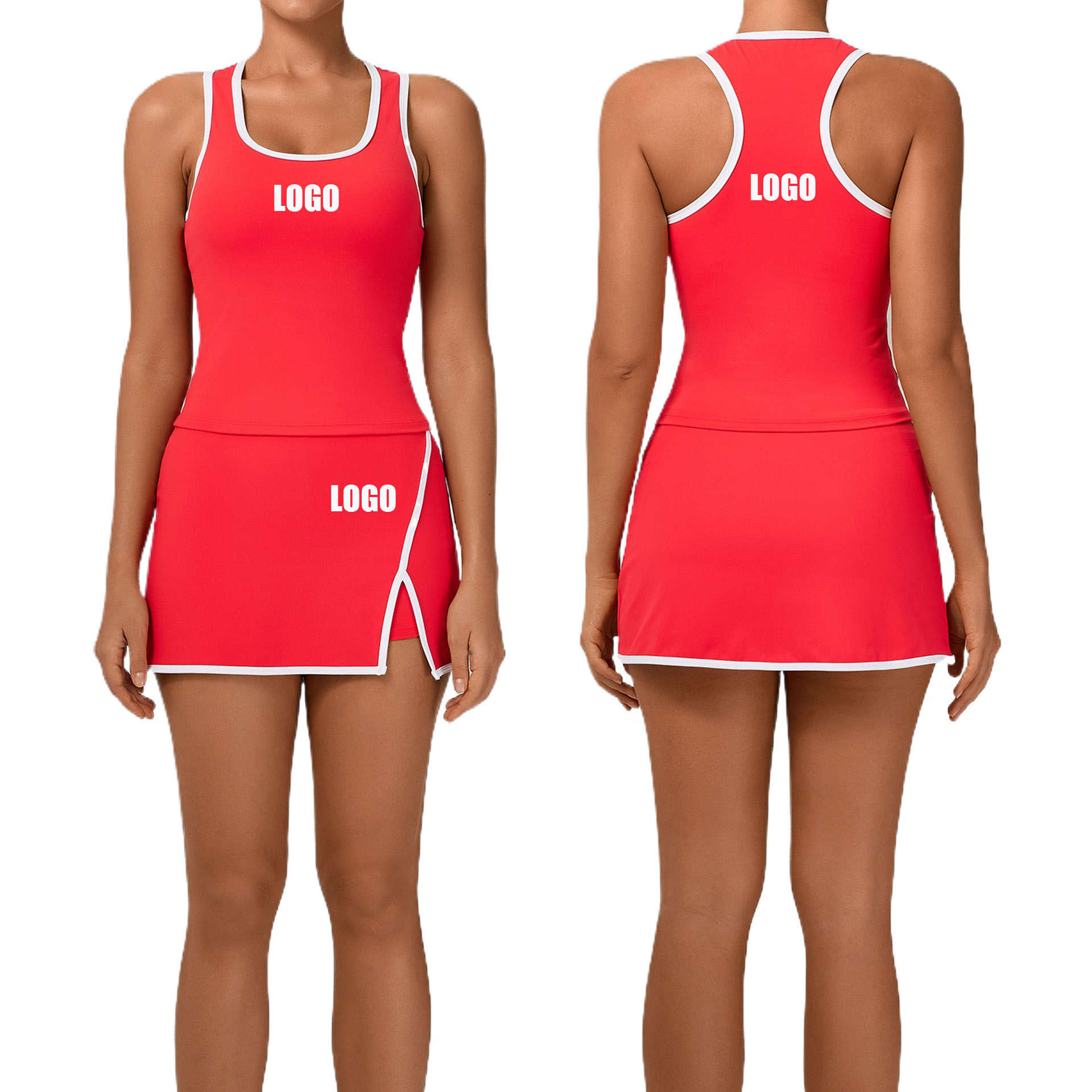 Yoga Fitness Logo - Individuelles LOGO Damen Neues Westen-Set, Kurzer