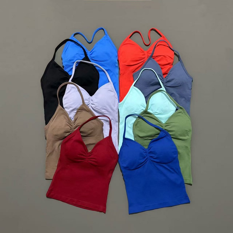Yoga Và Fitness - Gym Sport Tops Frauen Nahtlose Yoga