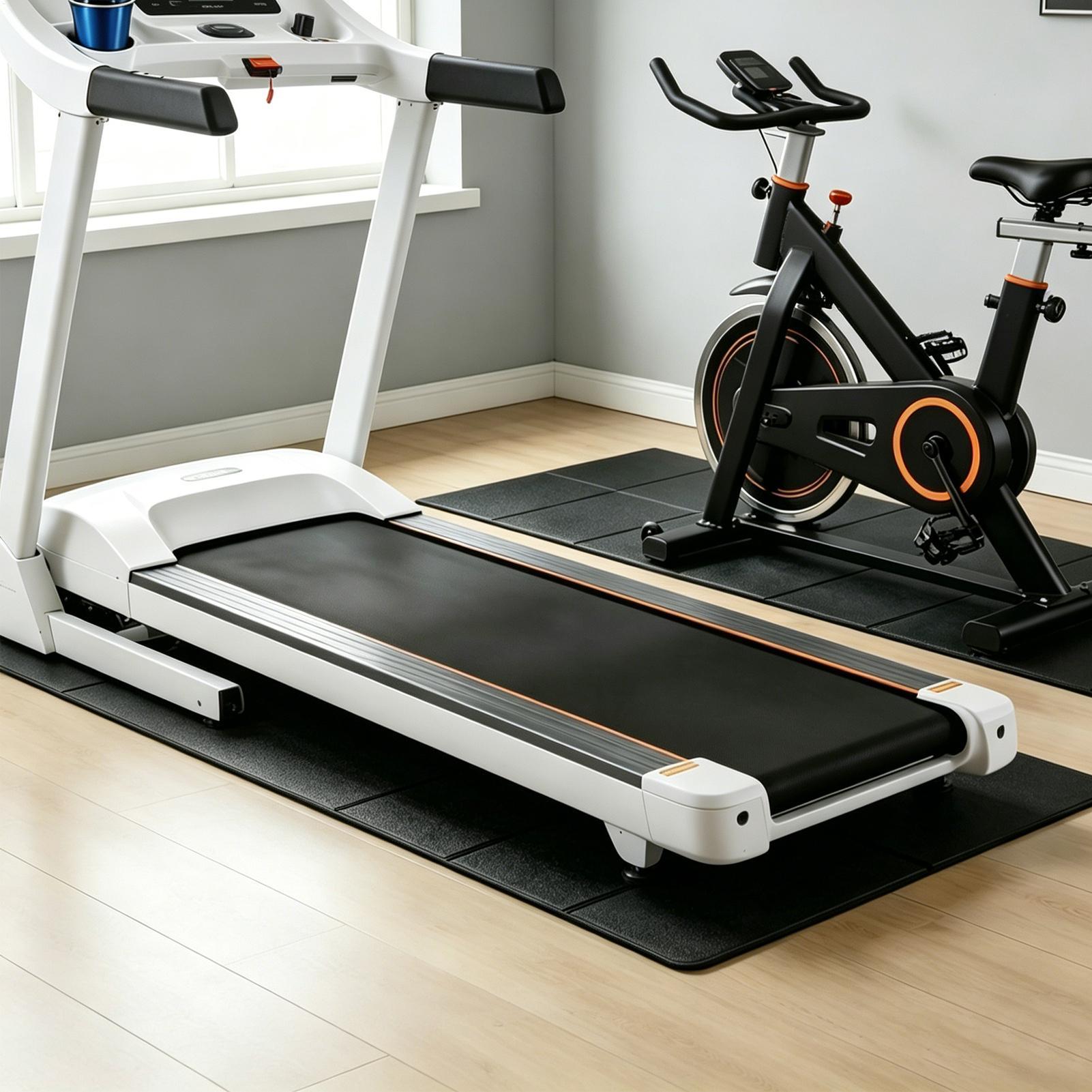 Gym Floor Mats - Laufbandmatten für den Boden, rutschfest, vibrationsdämpfend,