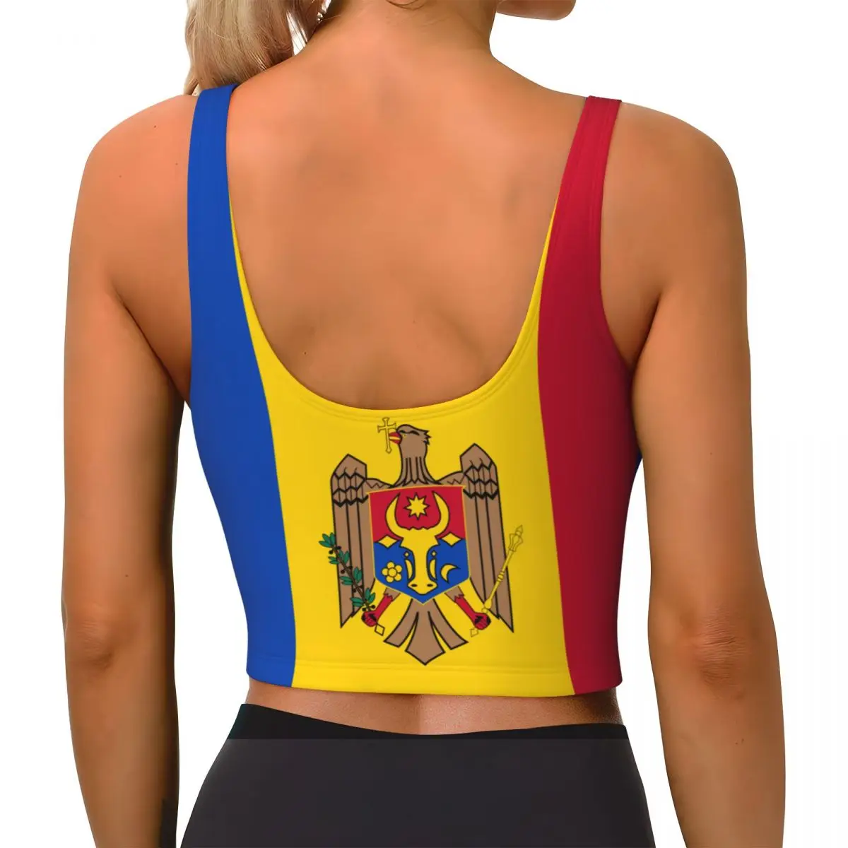 Moldawien Flagge Basic Tops Fr – Yoga Fitness Top Bewertung und Preis