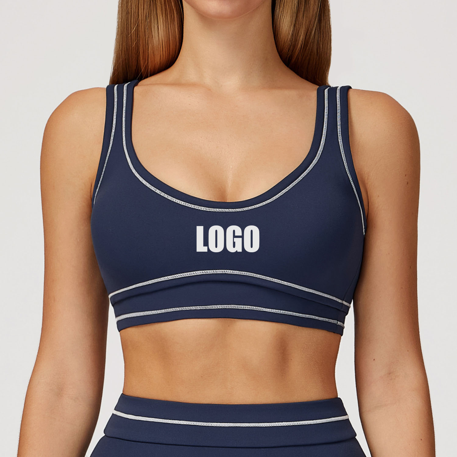 Maßgeschneiderter Logo-Yoga-BH – Yoga Fitness Logo Bewertung und Preis