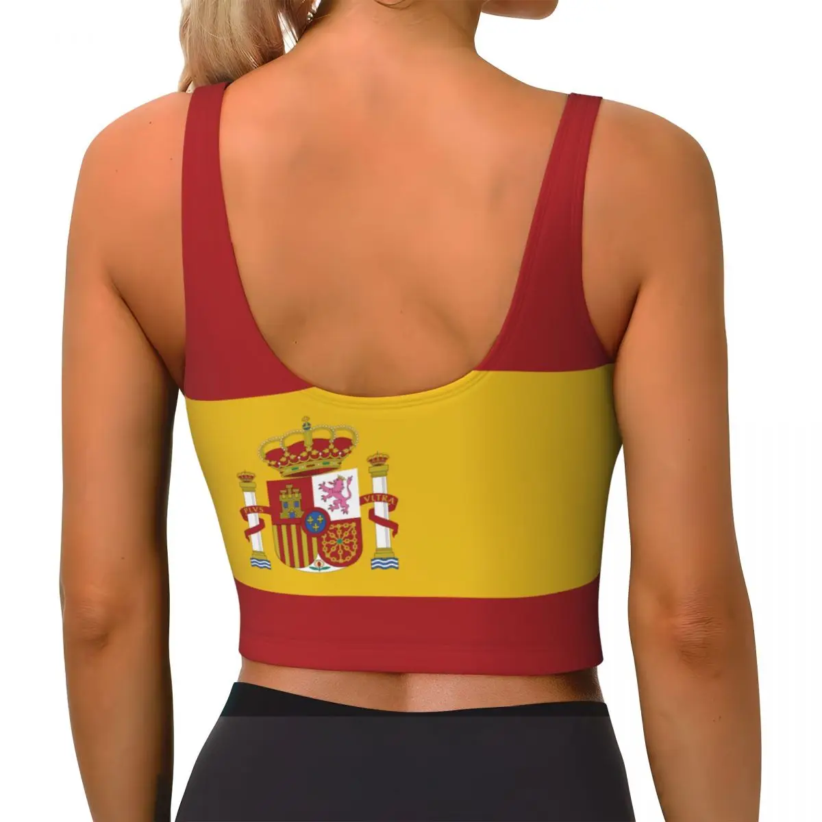 Spanien Flagge Basic Tops Frau – Yoga Fitness Top Bewertung und Preis